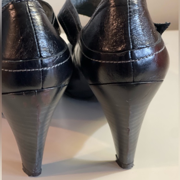 Black Leather Hispanitas Heels - Size 36 - Picture 4 of 8